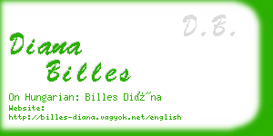 diana billes business card